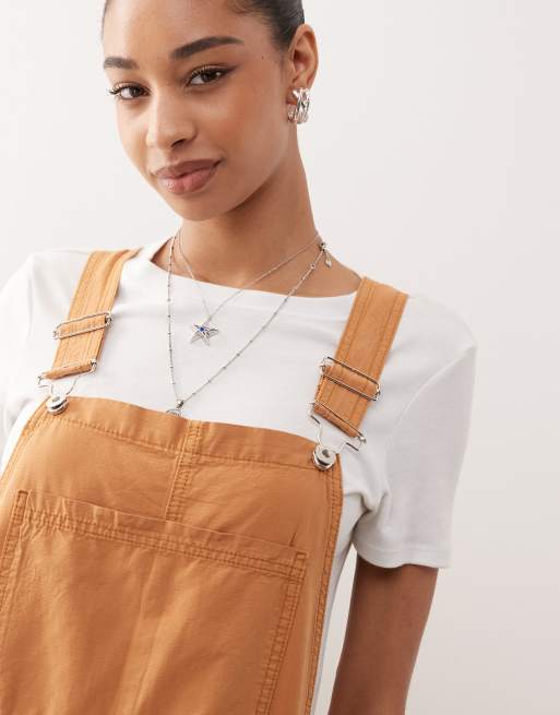 COLLUSION denim overalls in brown | ASOS