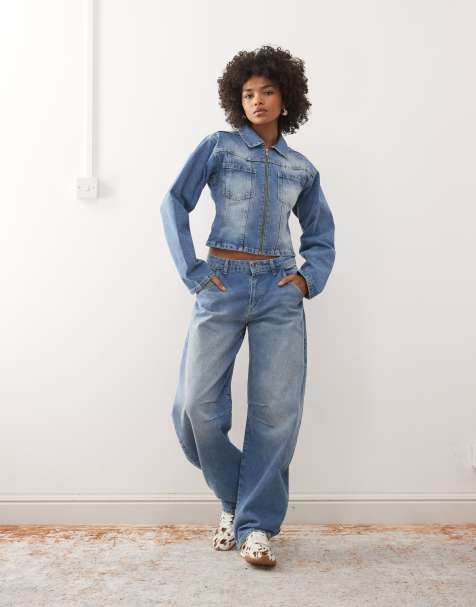 COLLUSION denim set in midwash blue - view 1