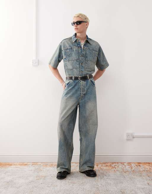 COLLUSION - Denimskjorte i vintage-vask
