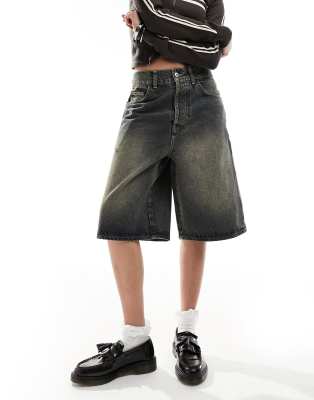 【KOOLOSET】Dirty Crush Bermuda Banding Denim KOOLOSET】Dirty Crush Bermuda Banding Denim (デニム