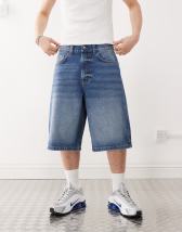 adidas Originals Adilenium Season 3 denim shorts in light