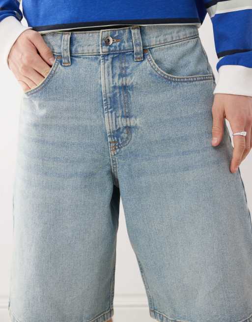 COLLUSION denim skater jorts in vintage wash, 4 of 5