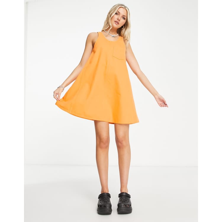 Orange shop swing dress