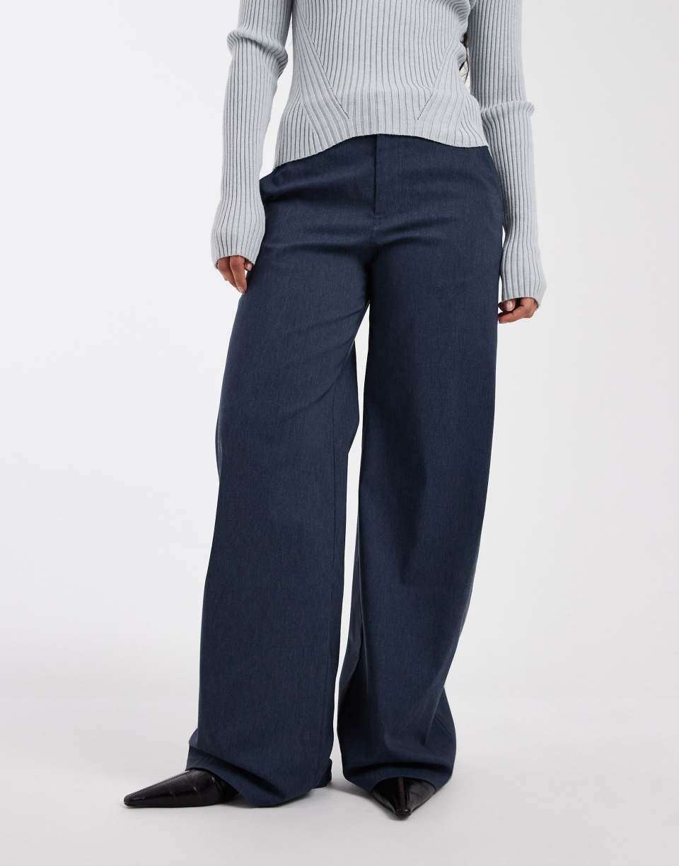 Denim tailored trousers