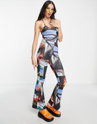 COLLUSION digital print jumpsuit in multi | ASOS