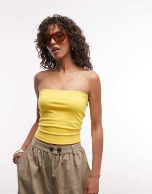 COLLUSION double layer bandeau top in yellow