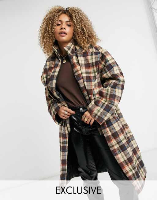 COLLUSION double layer check coat