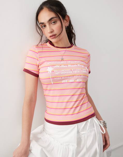 COLLUSION double layer graphic baby tee - view 1