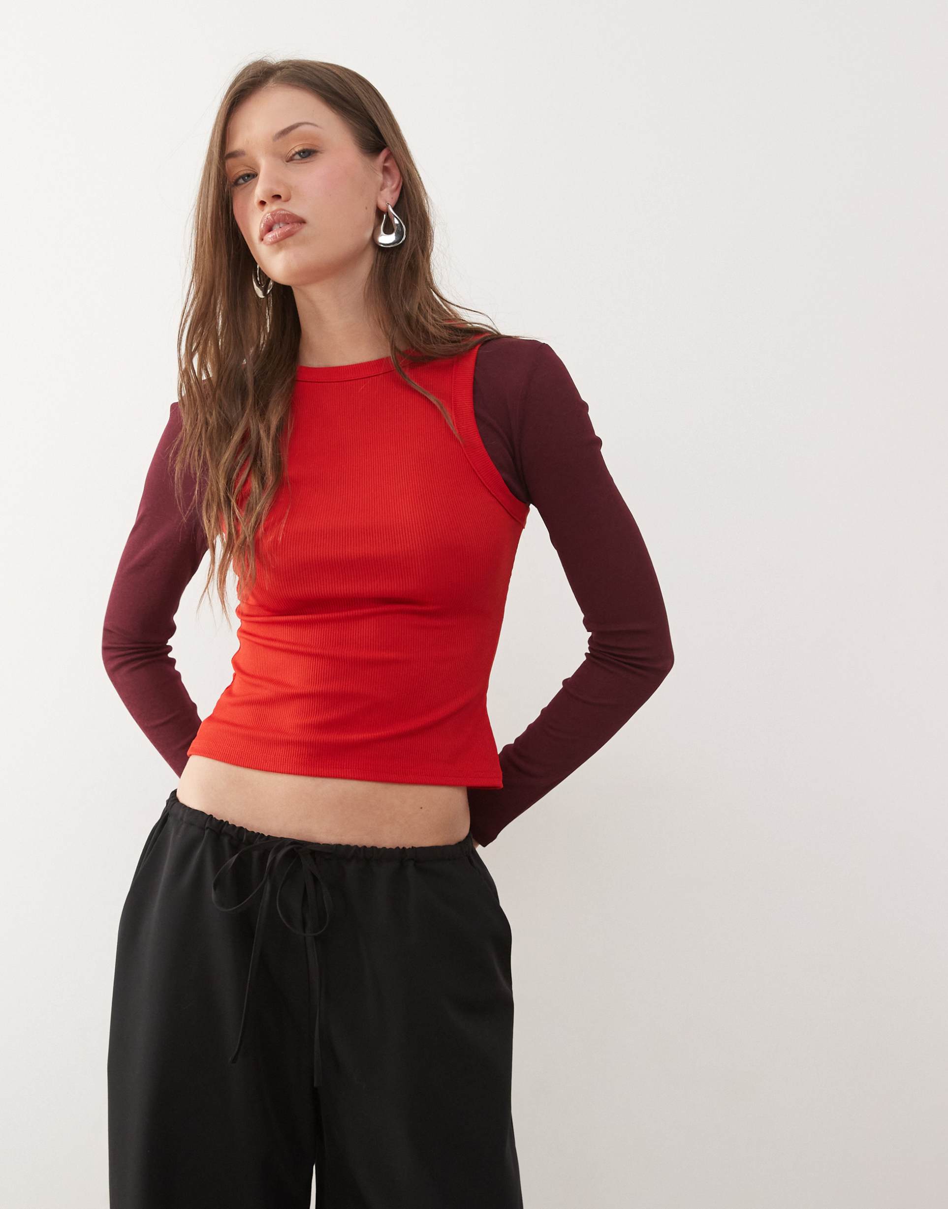 collusion double layer mesh top in red
