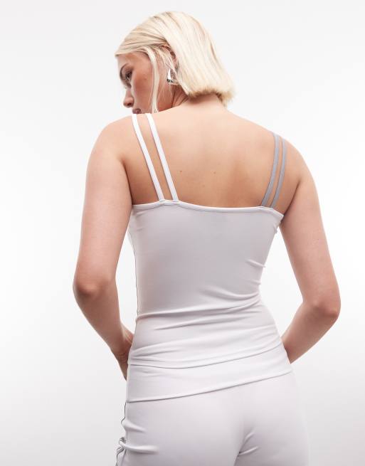 COLLUSION double stripe cami co ord in white, 4 of 4