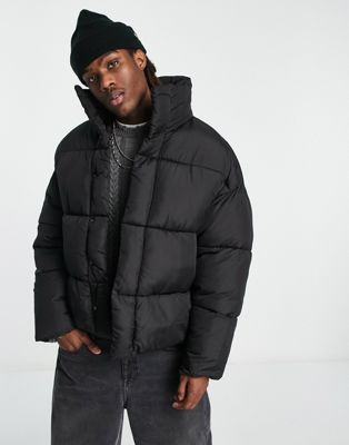 COLLUSION puffer jacket in black - ASOS Price Checker