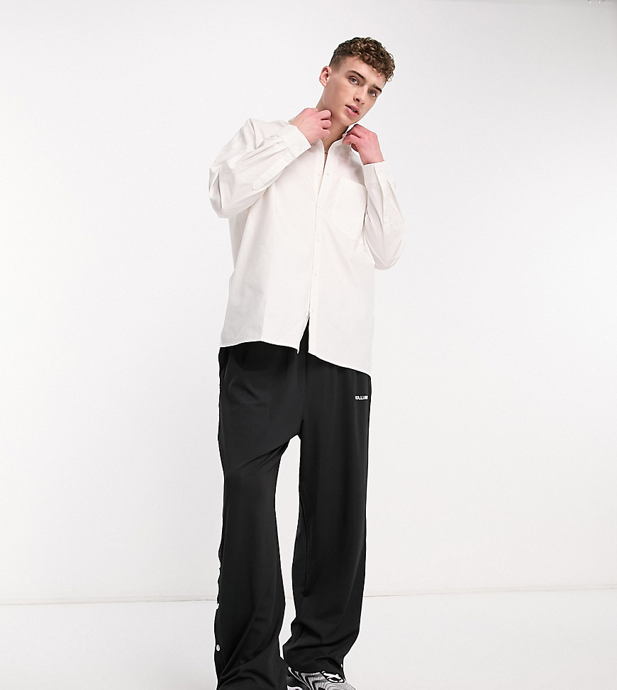 Collusion Drop Shoulder Oversized Shirt In White