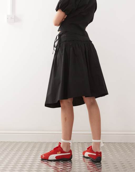 COLLUSION drop waist poplin skirt in black - part of a set