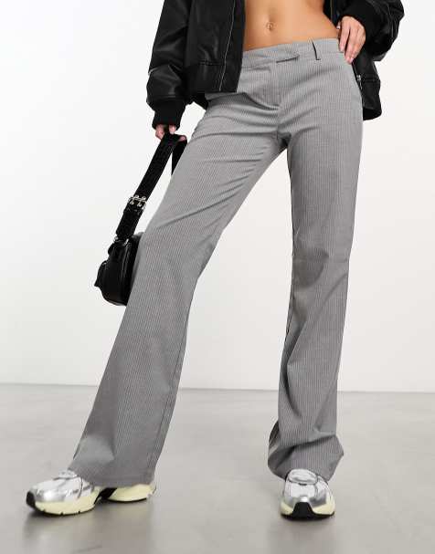 COLLUSION - Elegante kickflare-broek in grijs - view 1
