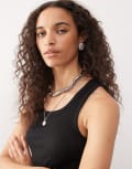 [Collusion] COLLUSION elevated semi sheer singlet top in black L BLACK