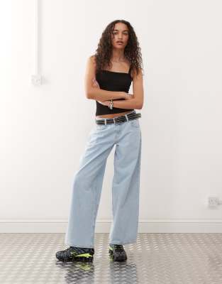Collusion Elevated Skinny Straps Rib Knit Tank Top