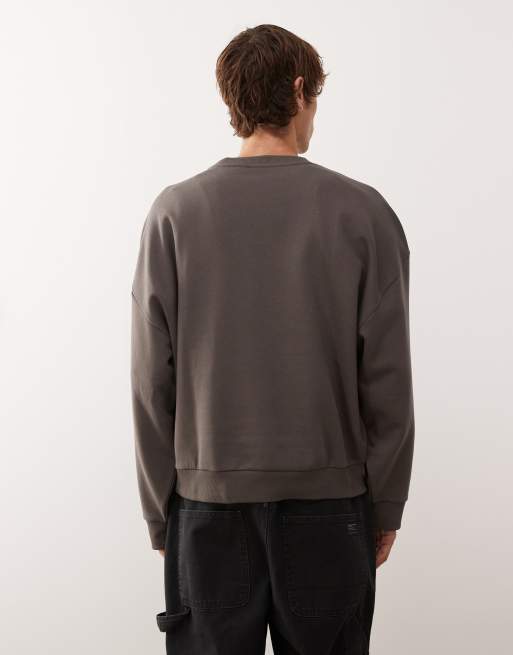 COLLUSION – Essentials – Kastiges Oversize-Sweatshirt in Anthrazitgrau, 3 von 5