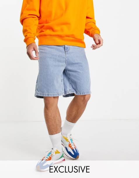 COLLUSION extreme 90s baggy shorts in blue - view 1