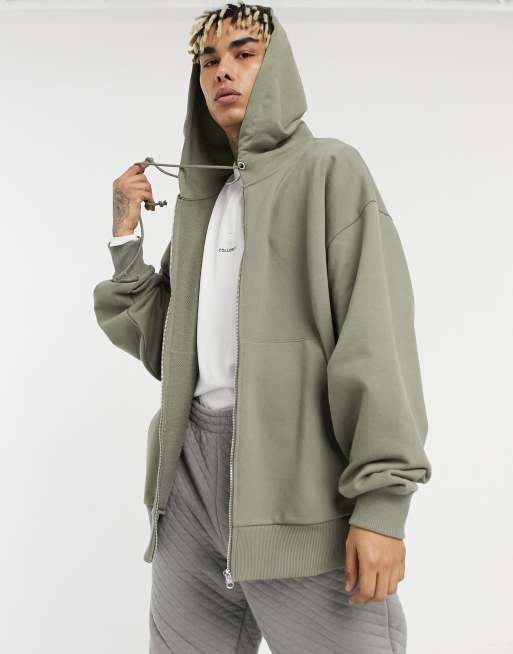 Zip through hoodie oversized hot sale