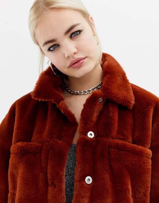 Faux fur shop western jacket