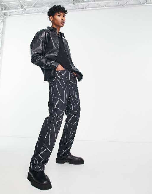 COLLUSION faux leather oversized shirt in black | ASOS