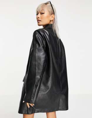 asos collusion faux leather jacket