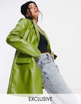 asos collusion faux leather jacket