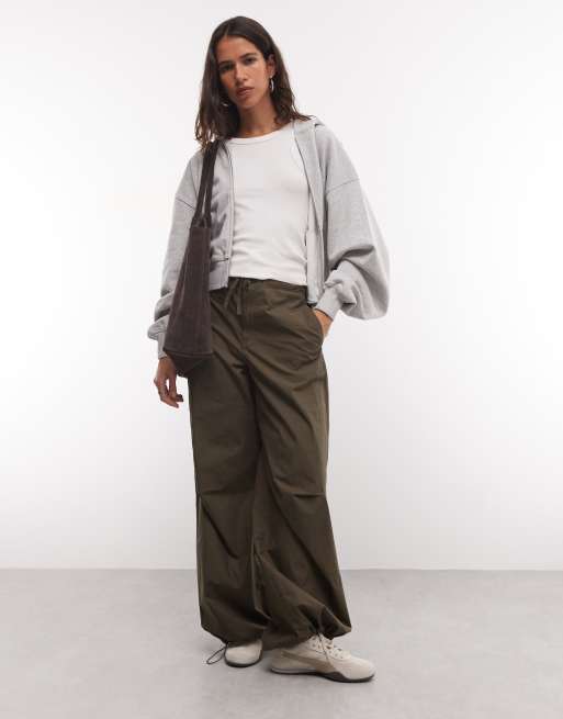COLLUSION - Felpa con cappuccio squadrata grigio mélange con zip, 2 di 4
