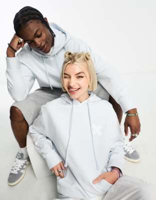 COLLUSION Unisex logo hoodie in blue - ASOS Price Checker