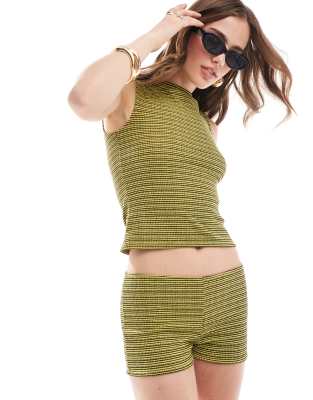 Collusion Festival Micro Short In Neon Stripe - Part Of A Set-multi