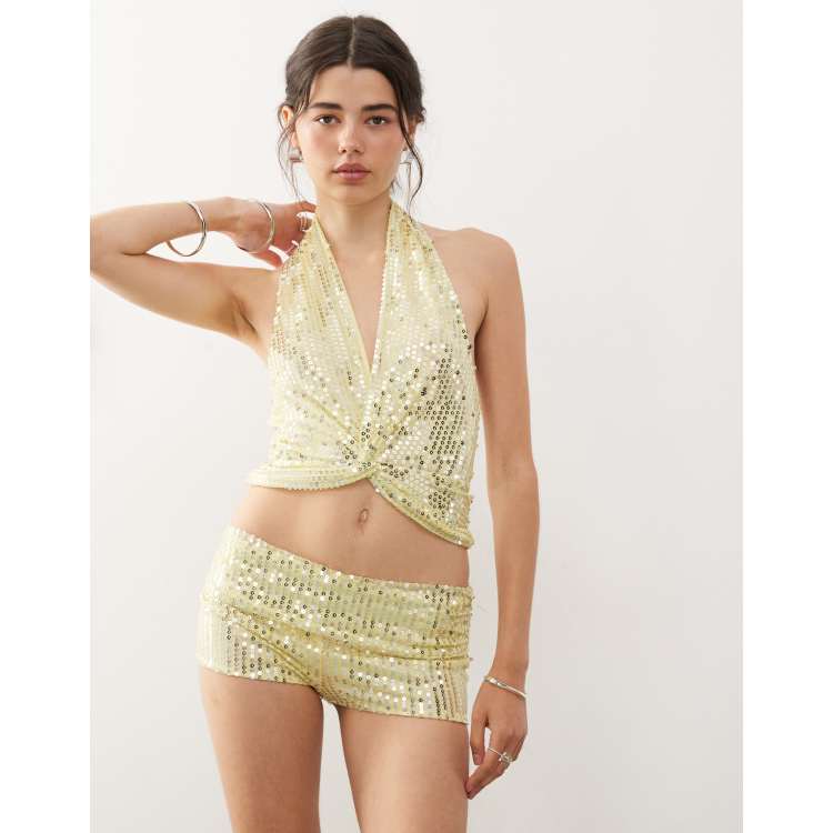 white halter crochet mini dress Crochet Halter Mini Dress – Guizio