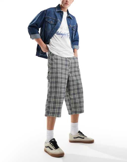COLLUSION festival skater jeans in washed check