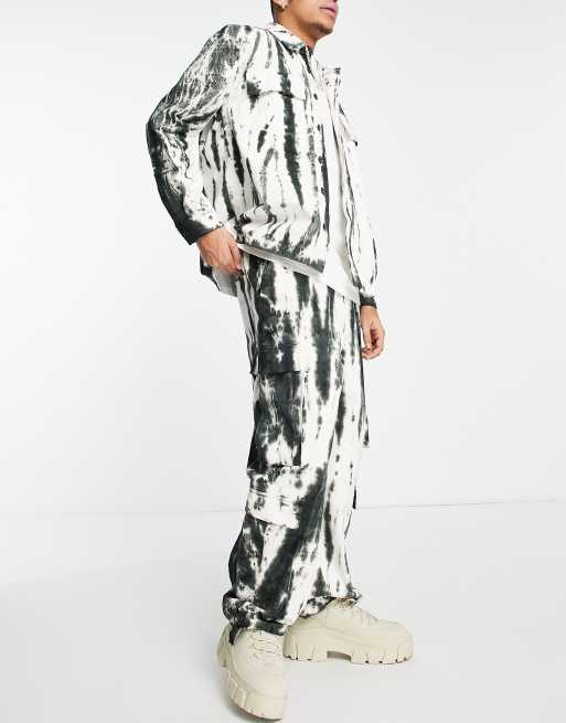 COLLUSION tie dye cargo trousers with pocket