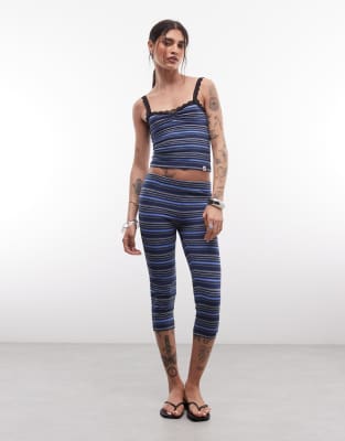 Collusion Fitted Capris In Blue