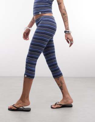 Collusion Fitted Capris In Blue