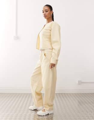 Collusion Fitted Jacket In Yellow