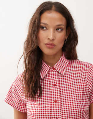 Collusion Fitted Shirt In Red