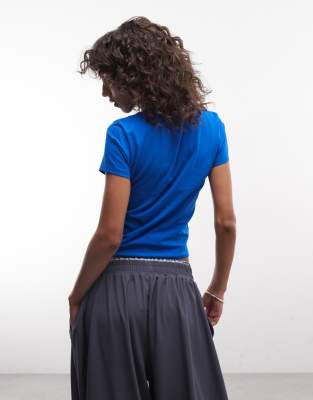 Collusion Fitted T-shirt In Blue