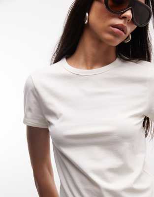 Collusion Fitted T-shirt In Neutral