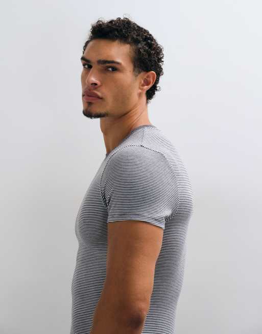 COLLUSION fitted T-shirt in striped print, 5 of 5