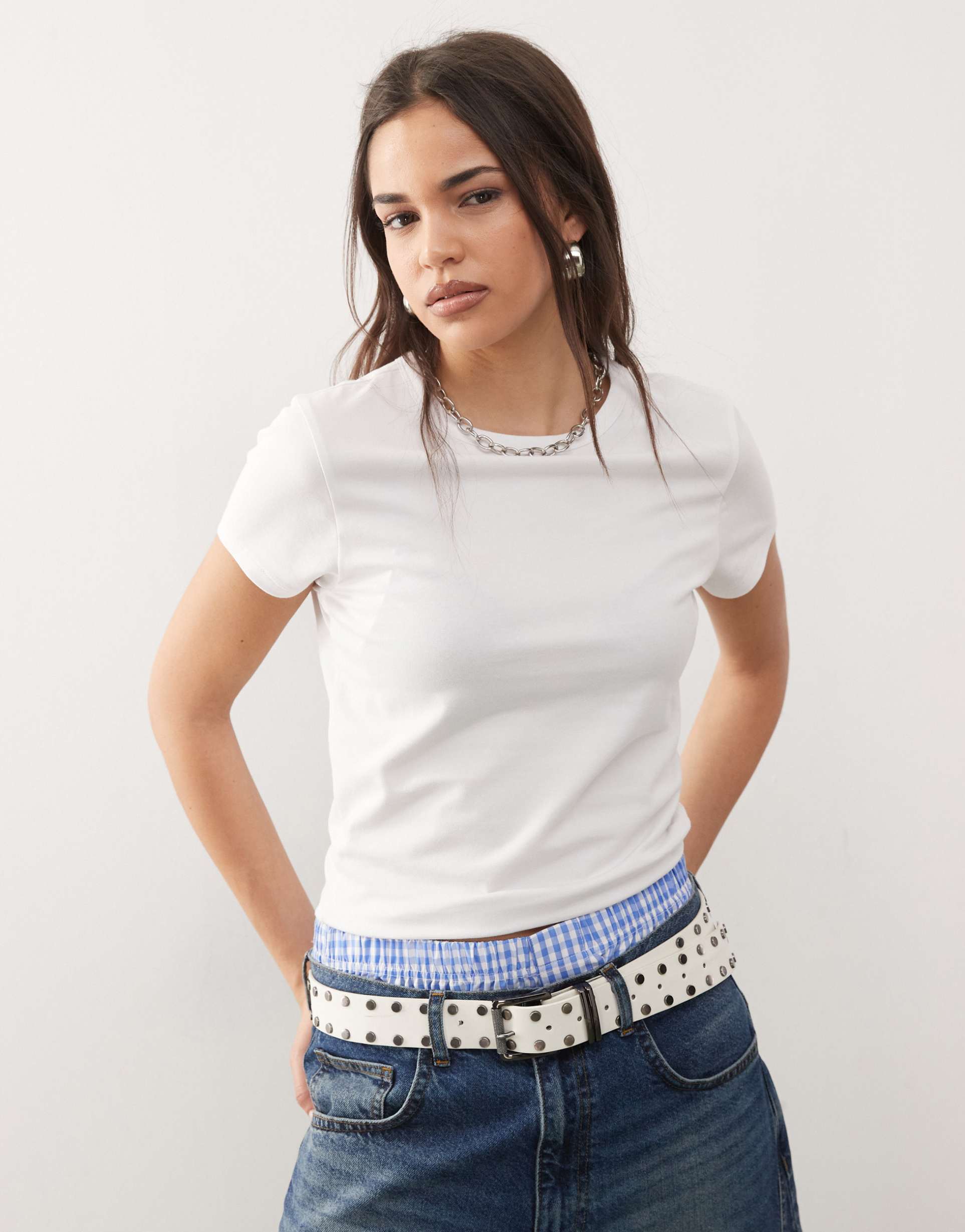 collusion fitted t-shirt in white