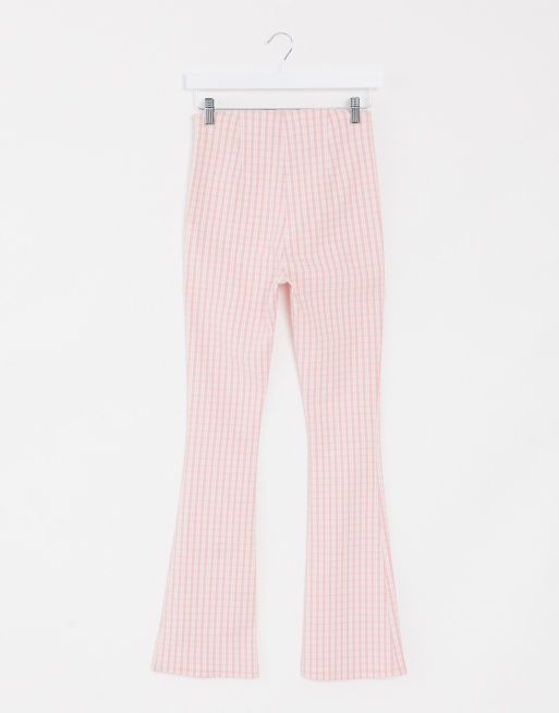 Gingham pants sale pink