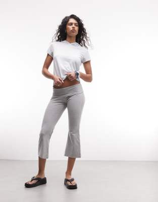 Collusion Flared Capri In Gray