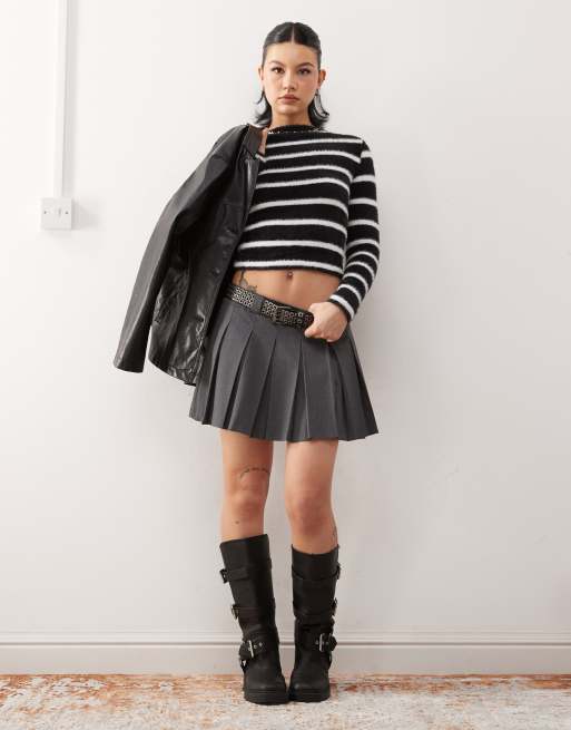 boot ausschnitt lurex pullover grÃ¼n