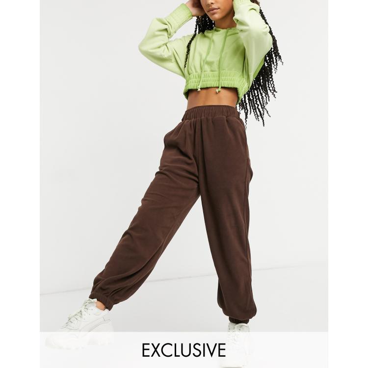 COLLUSION Plus exclusive relaxed dad sweatpants in brown