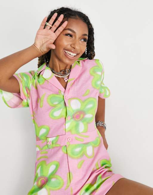 JollieLovin Women’s Casual Swing Dress With Pockets — Short Sleeve, Loose Fit, Floral Print, Comfy Everyday Dress - View #8