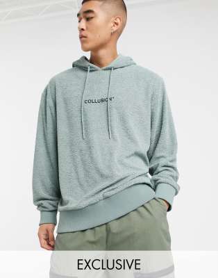 blue fluffy hoodie