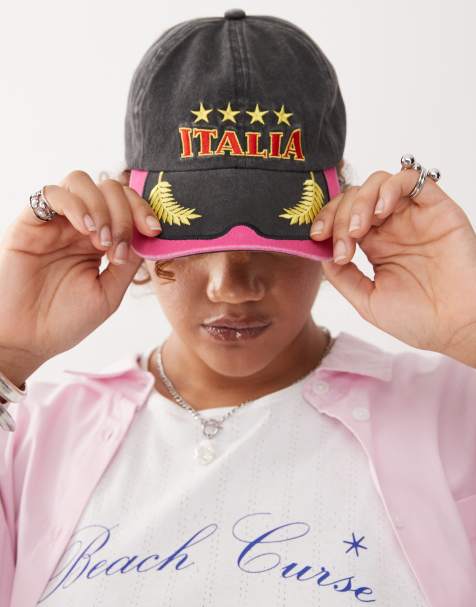 COLLUSION football Italia cap in charcoal - view 1