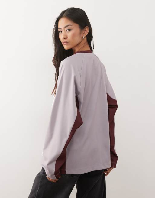 COLLUSION football long sleeve tee with number graphic, 4 of 4