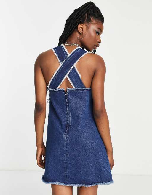 Denim dress dark discount blue